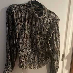 Isabel marant silk blouse with removable shoulder pads